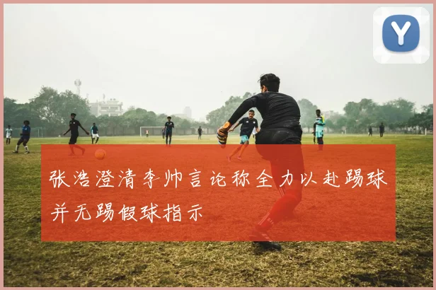 张浩澄清李帅言论称全力以赴踢球并无踢假球指示